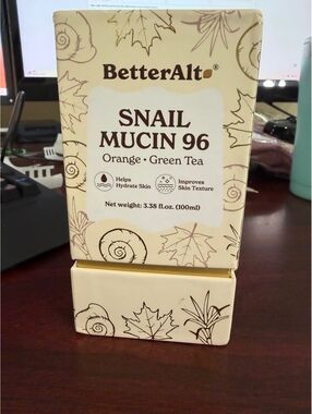 BetterAlt Snail Mucin 96 Orange Green Tea Essence 100ml 3.38 oz NEW SEALED